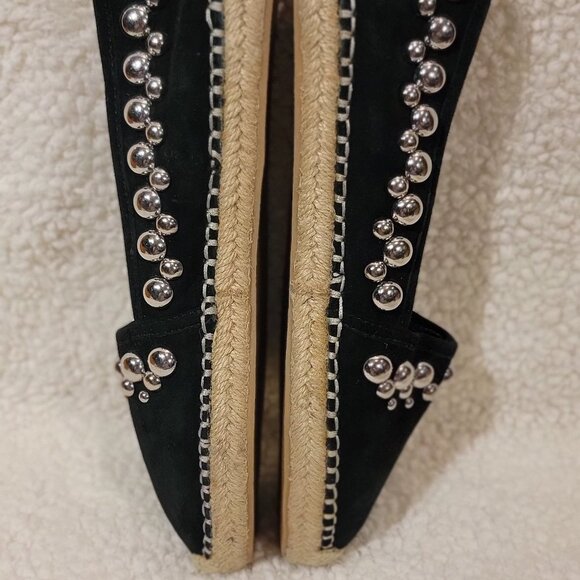 Brian Atwood Womens Black Flat Espadrille shoes - Picture 5 of 13